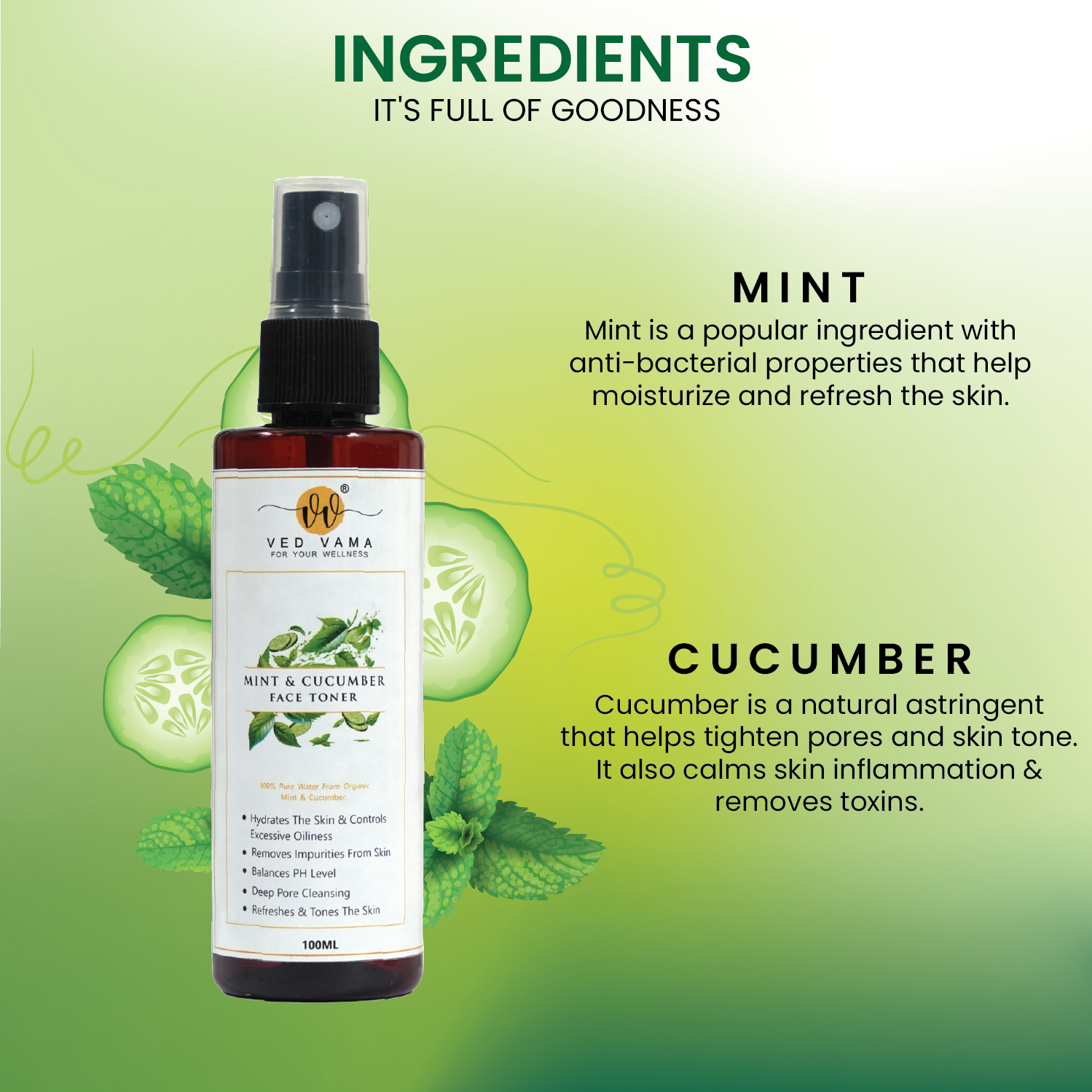 Ved Vama Mint & Cucumber Toner